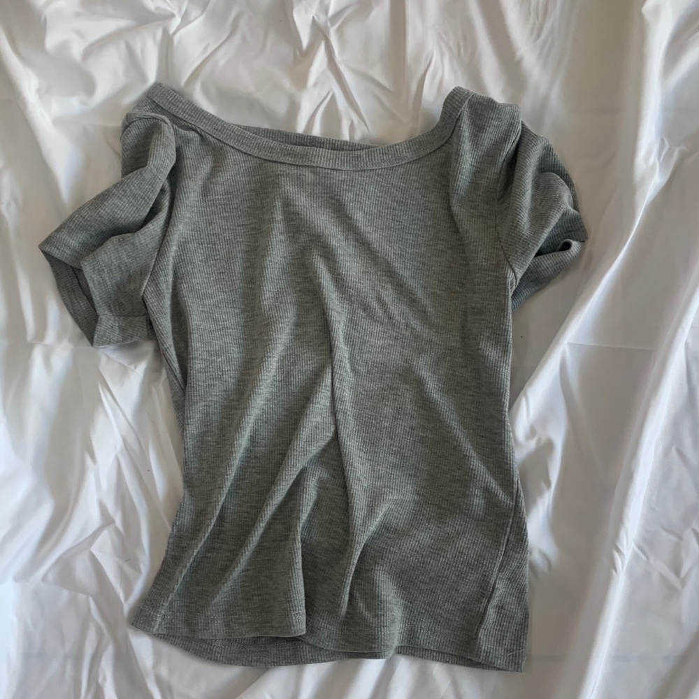 Grey Crop Top